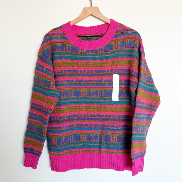 wild fable Sweaters - Wild Fable Retro 90s Chunky Knit Colorful Sweater